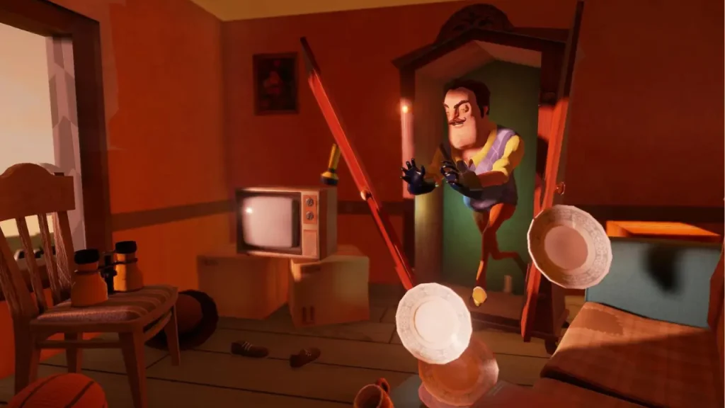 Hello Neighbor 2’de, etkileşimli ortam oyunun en güçlü özelliklerinden biridir ve oyunculara bulmacaları birden fazla şekilde deneme ve çözme özgürlüğü verir.