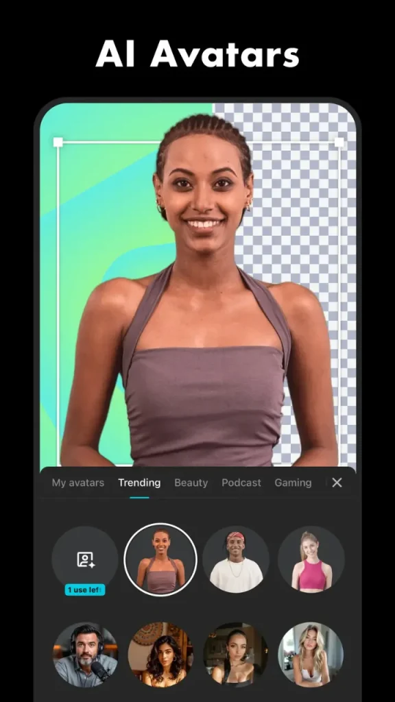 CapCut Pro APK yapay zeka avatar oluşturucu, fotoğraflardan gerçekçi dijital avatarlar üretiyor.
