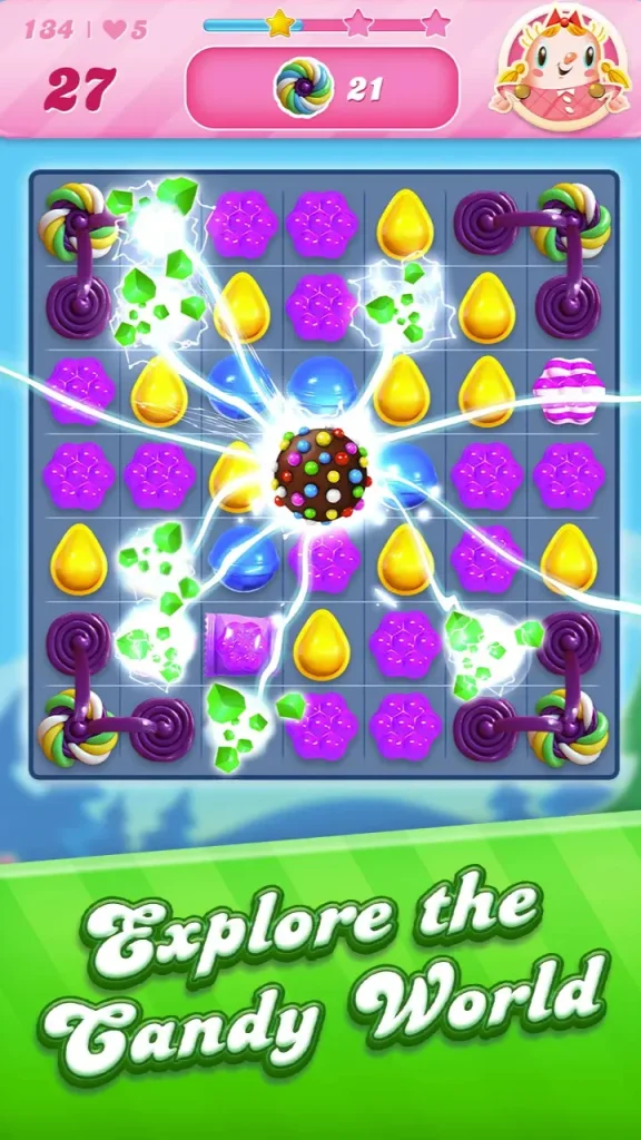 Candy Crush Saga özel güçlendiriciler ve renk bombası