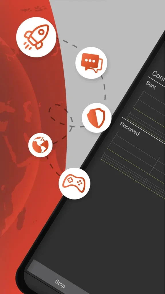 Psiphon Pro VPN kullanarak sansürlü web sitelerinin engelini kaldıran uygulama ekranı